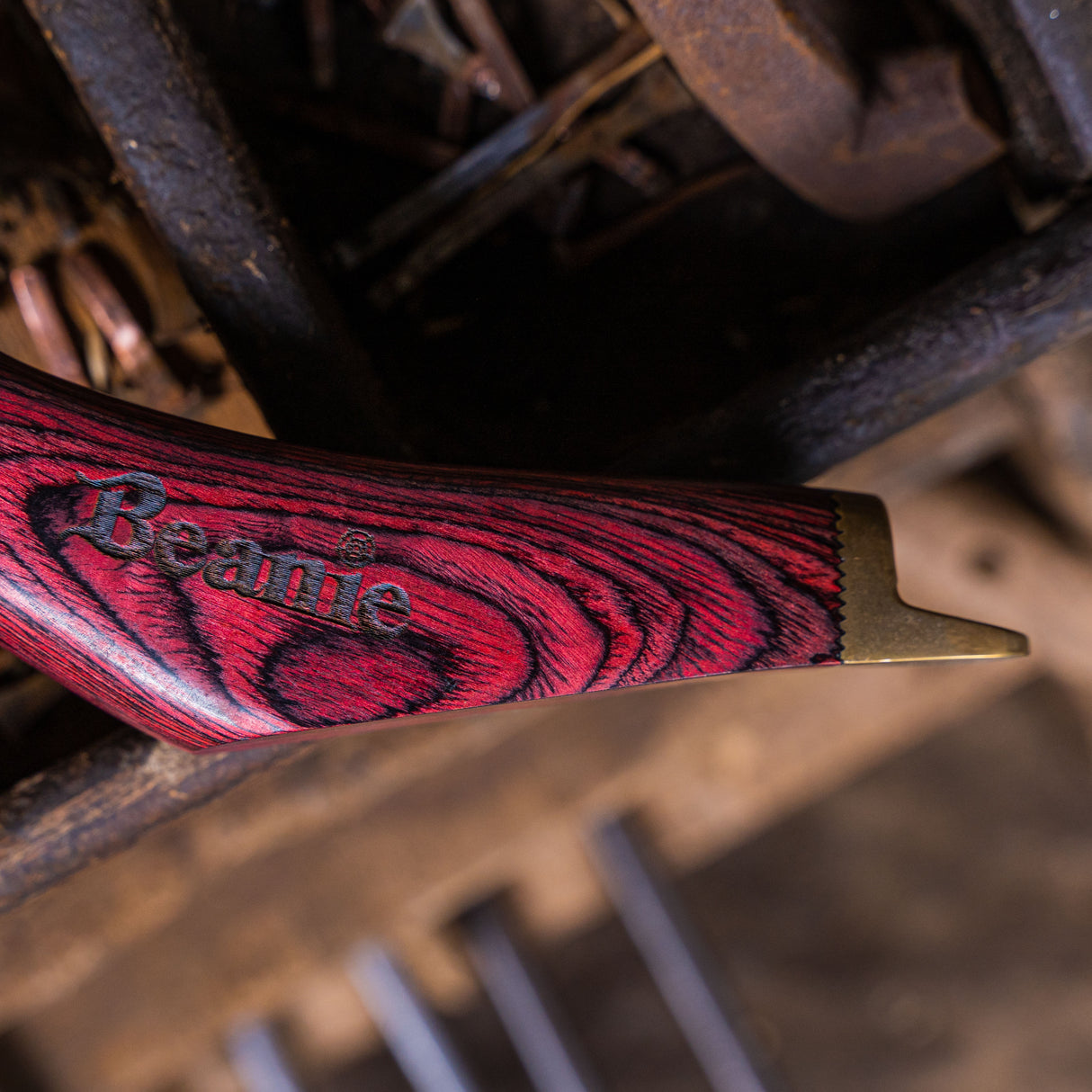 Farrier Large Loop Knife with Brass Topper