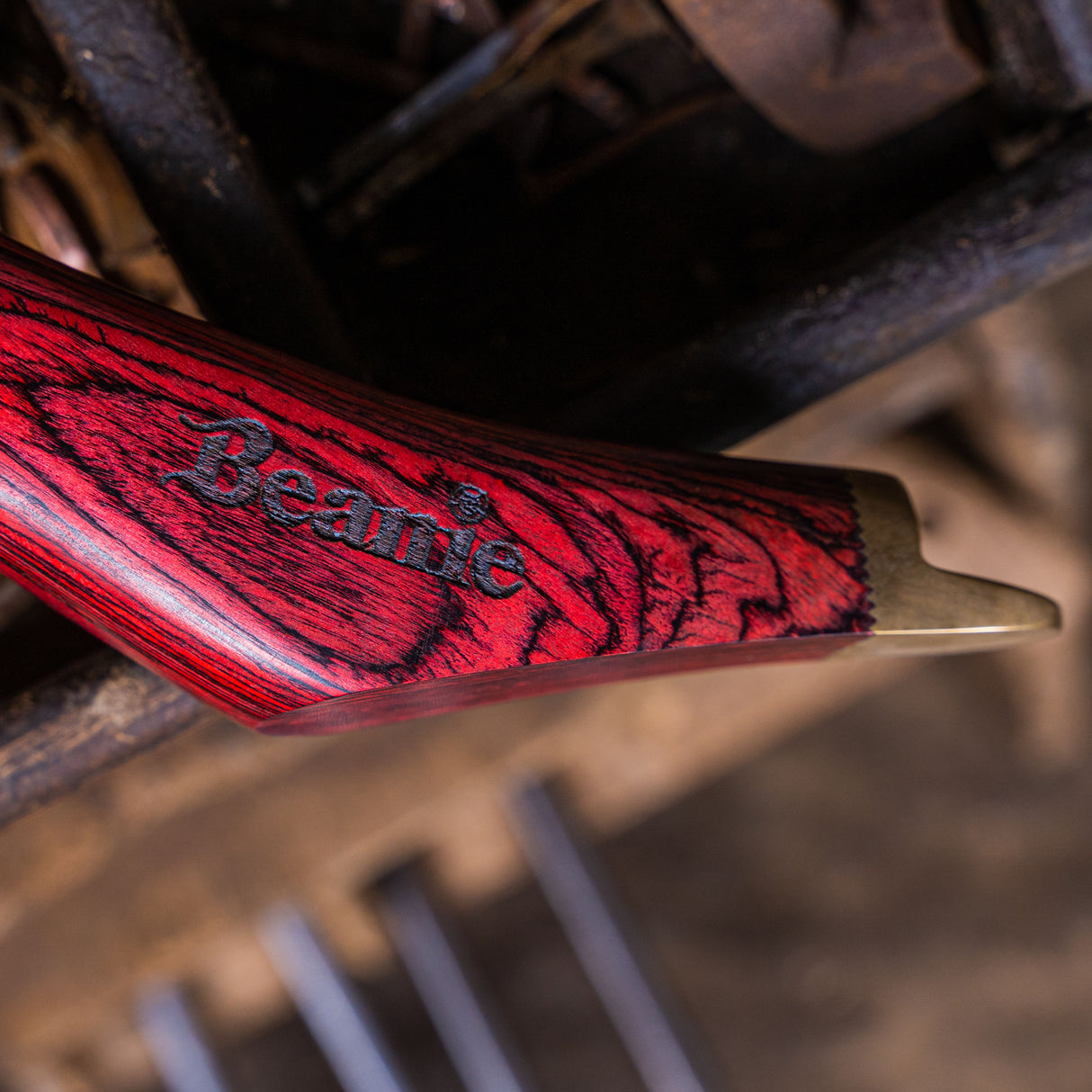 Beanie Farrier Small Loop Knife with Brass Topper