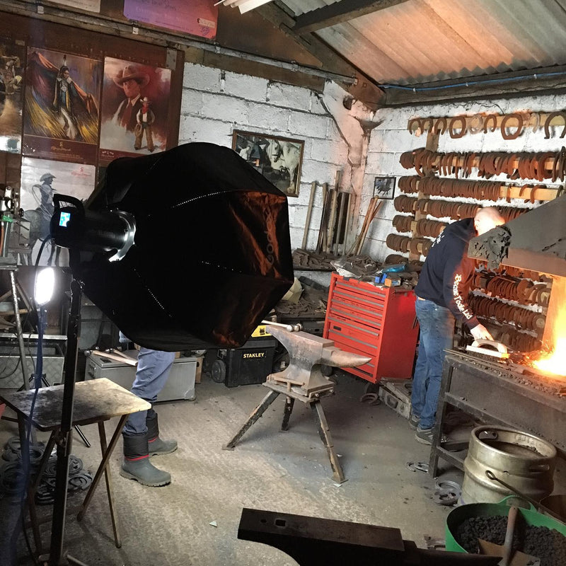 Filming in the forge