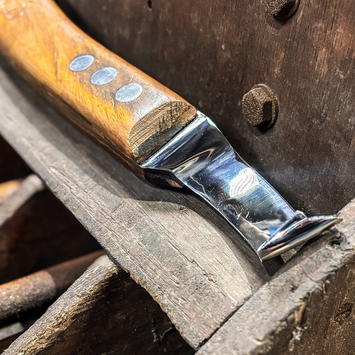 Old Model Beanie Wide Blade Knife with Brass Topper (Website Exclusive)