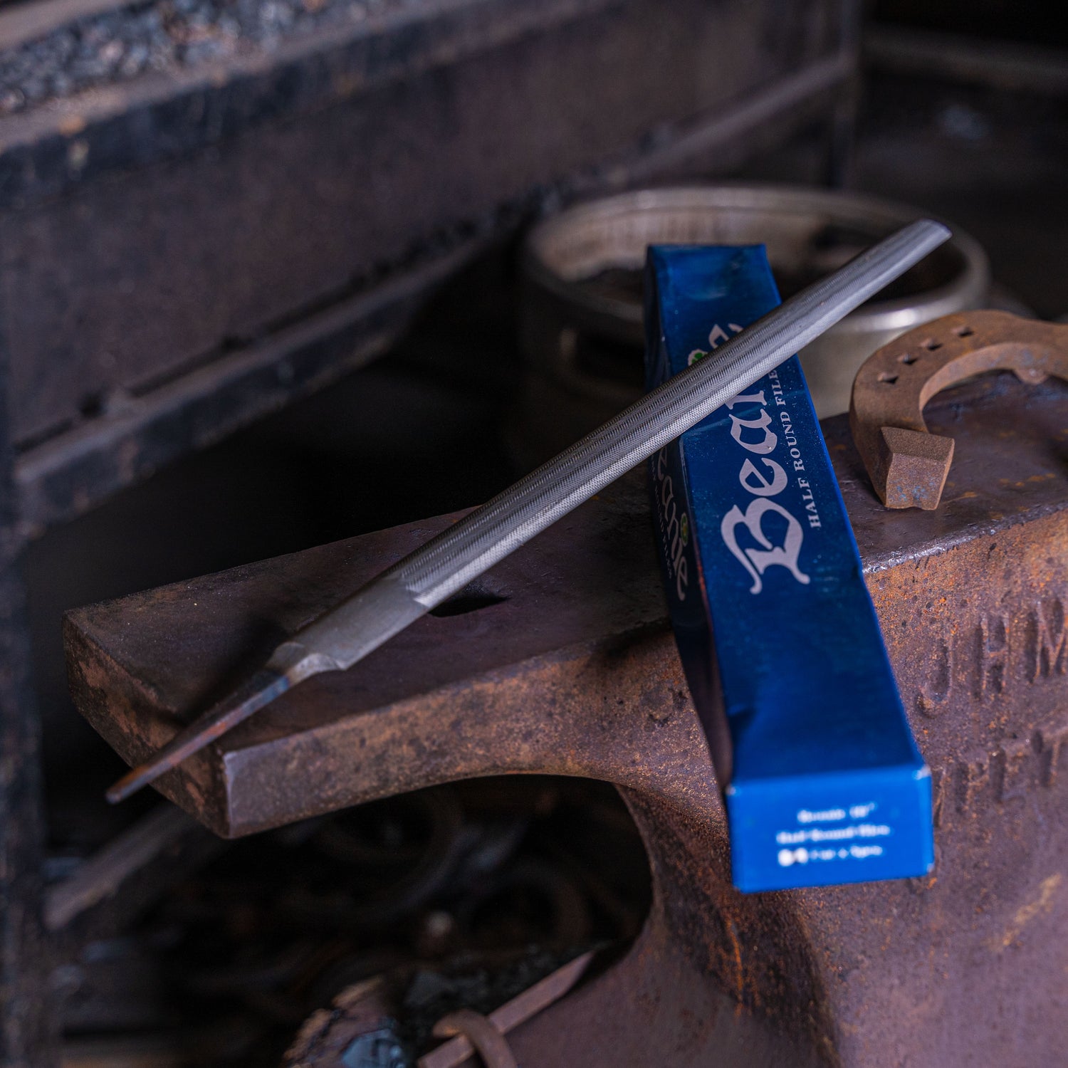 Beanie Aggressive Half Round File 2nd Cut (16") for hot or cold filing